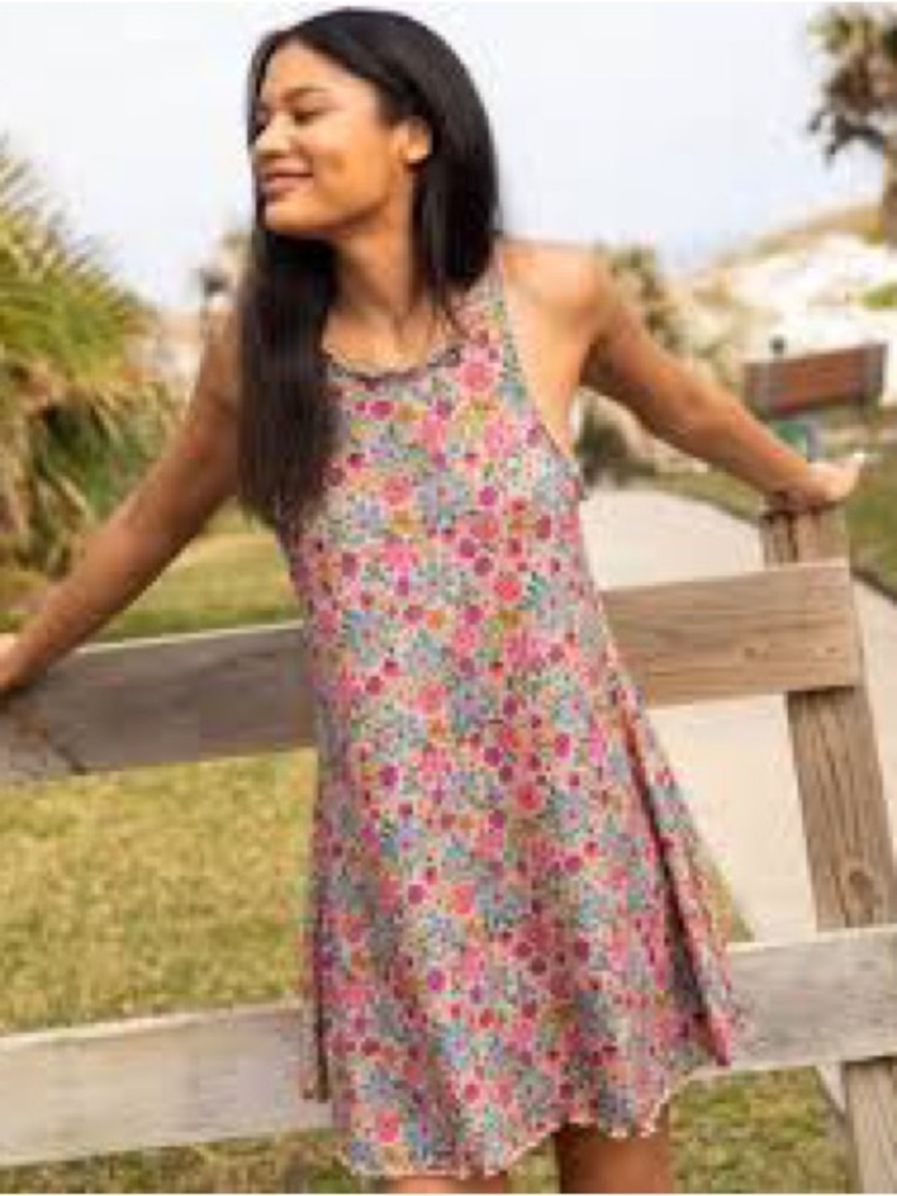 Natural Life | Sleeveless Floral Mini Dress, M
